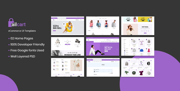 Product preview supplied for Ailcart - eCommerce UI Template