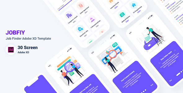 Jobfiy - Job Finder Adobe XD Template