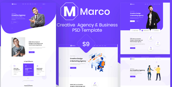 Marco- Creative & Digital Agency PSD template
