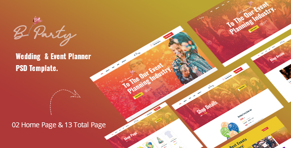 Bparty - Wedding  & Event Planner PSD Template