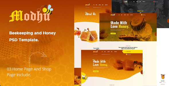 Modhu - Beekeeping and Honey PSD Template