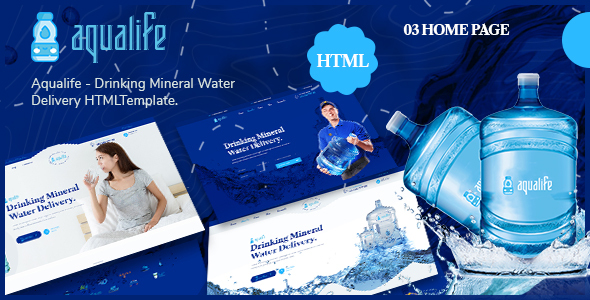 Preview image for Aqualife - Drinking Mineral Water Delivery HTML5 Template