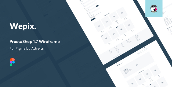Wepix - PrestaShop 1.7 Wireframe for Figma
