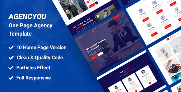 AgencYou - One Page Agency HTML Template listing image
