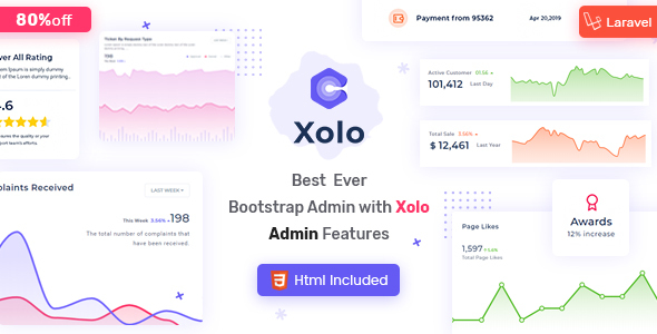 Xolo - Html & Laravel 10 Admin Template