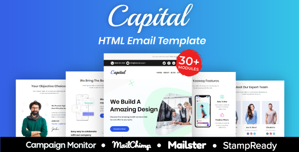 Preview image for Capital - Multipurpose Responsive Email Template 30+ Modules Mailchimp