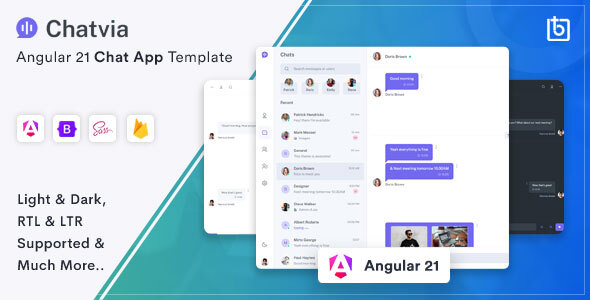 Chatvia - Angular 21 Chat App Template