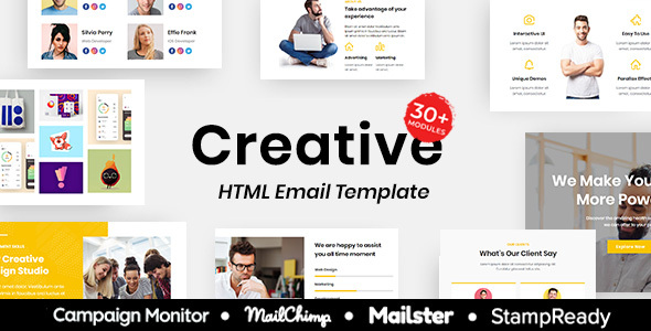 Creative - Multipurpose Responsive Email Template 30+ Modules Mailchimp product preview