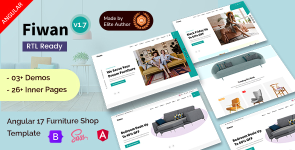 Fiwan - Angular 17+ Furniture & Home Decor Shop Template