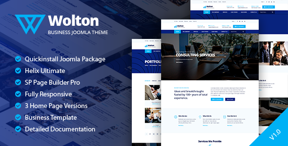 Wolton - Business & Corporate Joomla Template