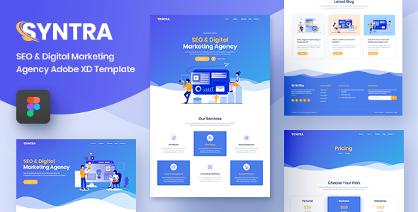 SYNTRA – SEO & Digital Marketing Agency Figma Template
