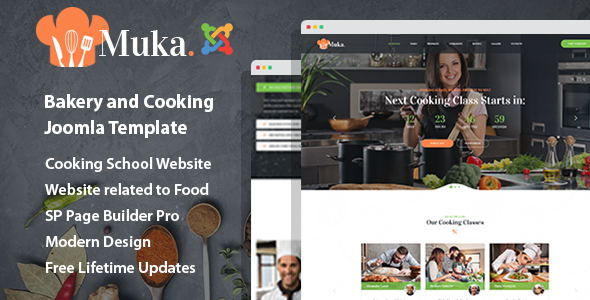Muka - Bakery and Cooking Classes Joomla 6 Template