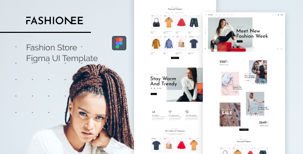 Preview image for Fashionee - Fashion Store Figma UI Template