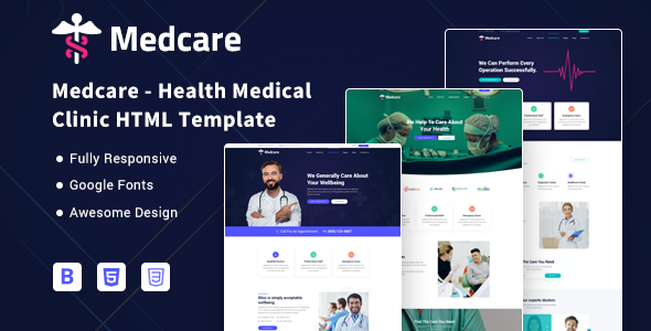 Preview image for Medcare - Health Medical Clinic HTML Template