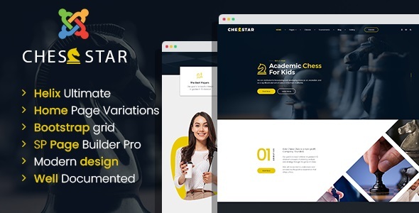 Chesstar - Chess and Personal Trainer Joomla 6 Template | Spots Club