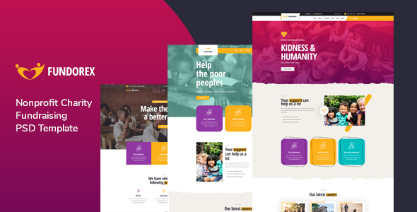 Fundorex - Charity & Donation PSD Template
