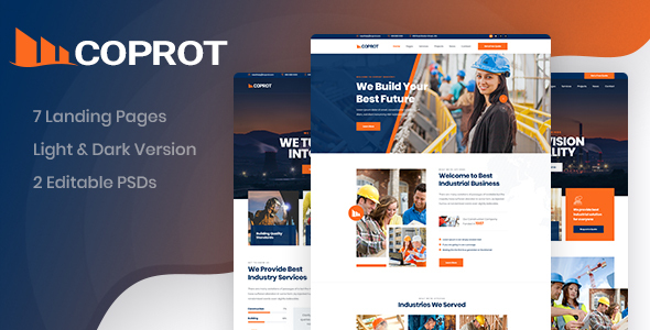 Product preview supplied for Coprot - Factory & Industrial PSD Template