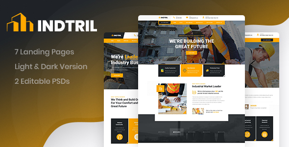 Product preview supplied for Indtril - Construction & Renovation PSD Template