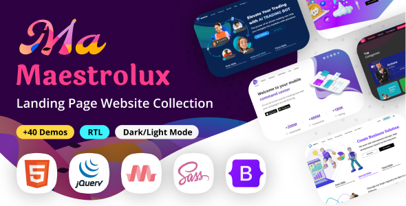 Preview image for Maestrolux - HTML Landing Page Collection