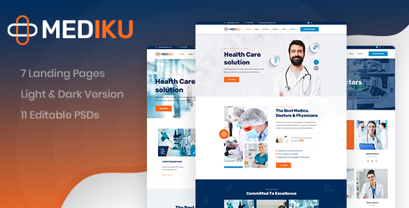 Mediku - Healthcare PSD Template