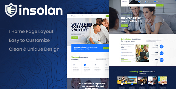 Insolan - Insurance PSD Template
