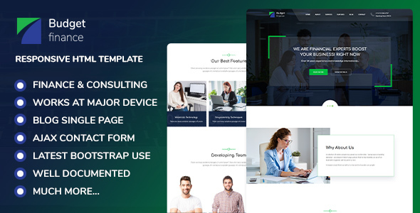Budget - Responsive Finance HTML5 Template