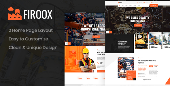Firoox - Industrial PSD Template
