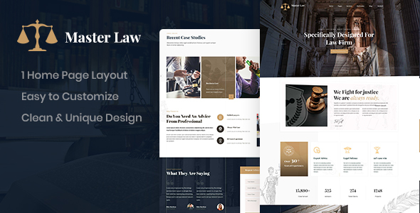 Masterlaw - Attorney PSD Template
