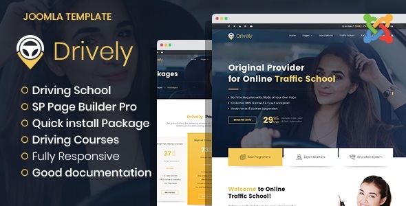 Drively - Driving School Joomla 6 Template | Drivers