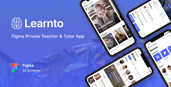 Learnto - Figma Private Teacher & Tutor App