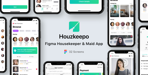 Houzkeepo - Figma Housekeeper & Maid App