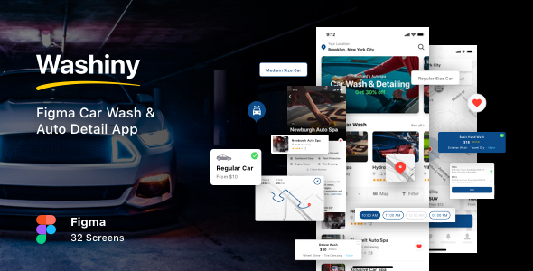 Washiny - Figma Car Wash & Auto Detail App