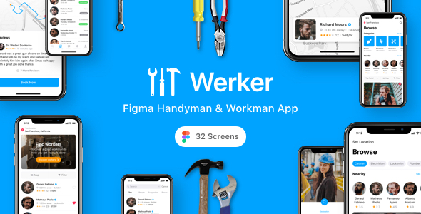 Werker - Figma Handyman & Workman App