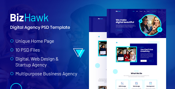 BizHawk - Corporate Agency PSD Template