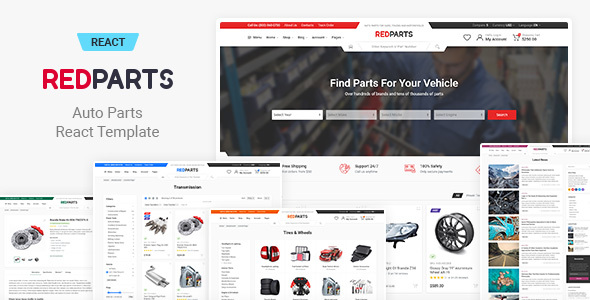 RedParts - Auto Parts React eCommerce Template