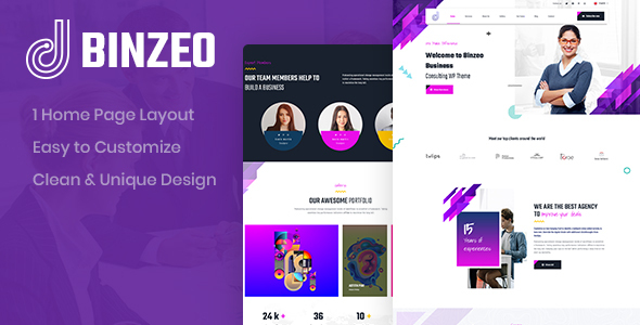 Binzeo - Consulting PSD Template