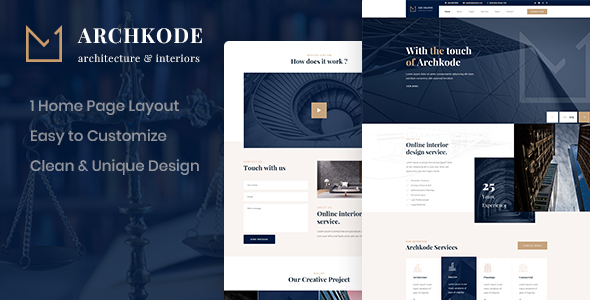 Archkode - Architecture PSD Template
