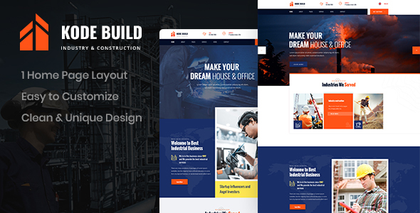 Kodebuild -  Industrial PSD Template