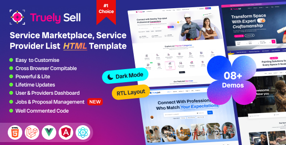 TruelySell - Multi Vendor Service Marketplace & Booking Template
