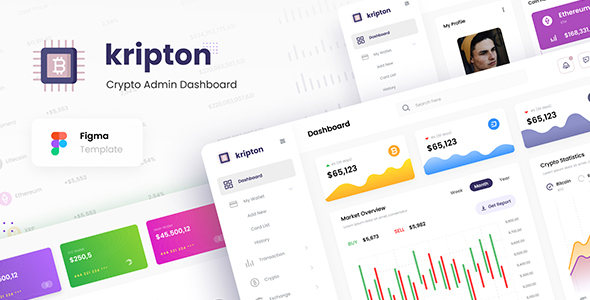 Preview image for Kripton Admin - Cryptocurrency Dashboard UI Design Template Figma