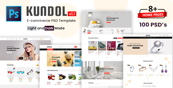 Kundol - Multipurpose Shopping PSD Template product preview