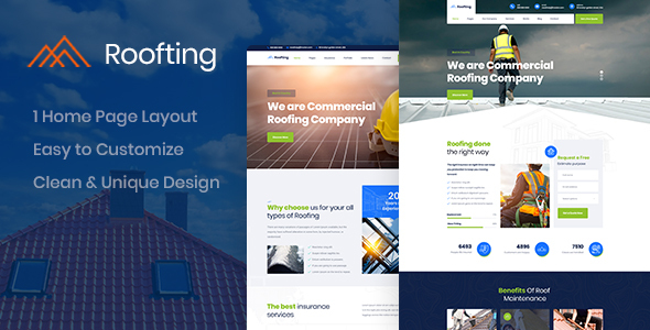 Roofting -  Construction PSD Template