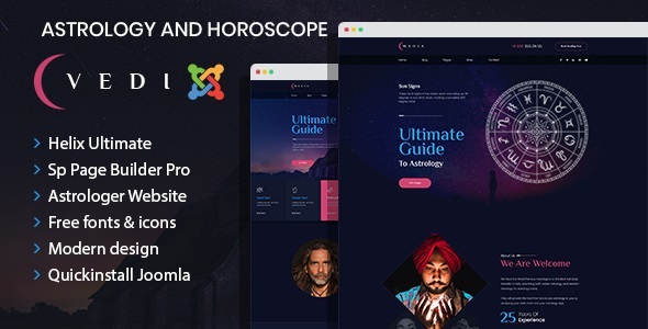 Vedi -Astrology and Horoscope  Joomla 6 Template | Astrologer
