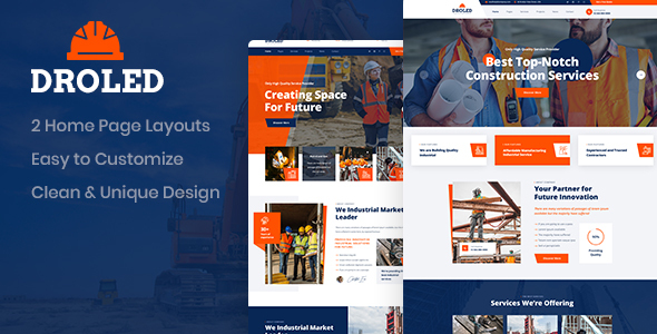 Droled - Building Construction PSD Template