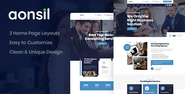Aonsil - Consulting PSD Template