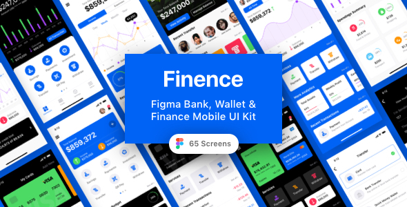Finence - Figma Bank, Wallet & Finance Mobile UI Kit