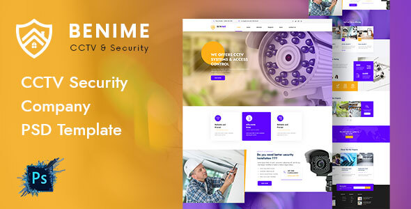 Benime - CCTV Surveillance Service PSD Template