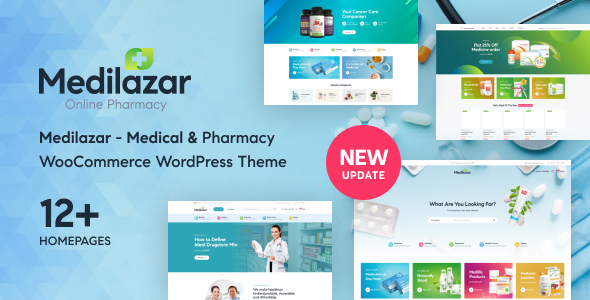 Preview image for Medilazar - Pharmacy Medical WooCommerce WordPress Theme
