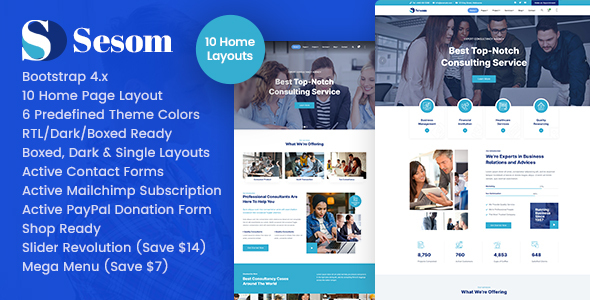 Sesom - Business Consulting HTML Template