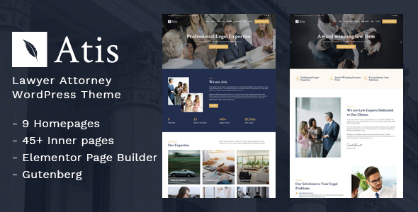 Atis - Lawyer Consulting WordPress Theme